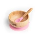 Juego de bol y cuchara de bambú, Rosa, Oaki