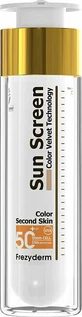 Color Velvet waterproof sunscreen SPF50+, with pigment 50 ml, Frezyderm