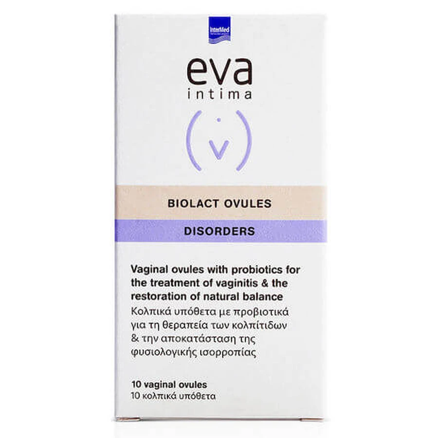 InterMed Eva Intima Biolact Biolact Ovulos Disosrders Productos Higiene Intima 10pcs