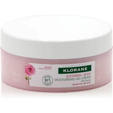 Klorane Peony Moisturising Body Gel für trockene/sehr trockene & empfindliche Haut 200ml