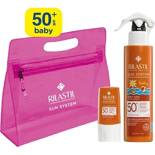 Rilastil Sun System Sun System Baby Sun Cream Emulsion SPF50 200ml Stick de protection solaire pour les zones sensibles et la poitrine