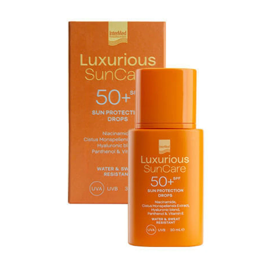 InterMed Luxurious SunCare Zonnebrandcrème Gezichtsdruppels SPF50+ 30ml