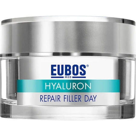 Eubos Hyaluron Repair Filler Moisturizing, Anti-Ageing and Toning Day Face Cream with Hyaluronic Acid and Peptides 50ml