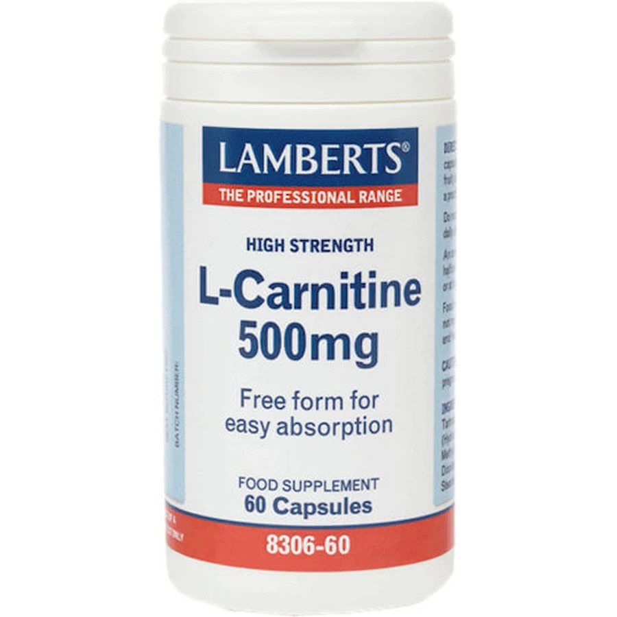 Lamberts L-carnitine avec Carnitine 500mg 60 caps
