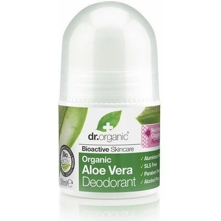 Dr.Organic Aloe Vera Desodorante Natural Roll-On Sin Aluminio 50ml
