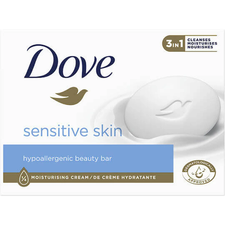 Dove Sensitive Skin Hand & Körper Seife Bar 90gr