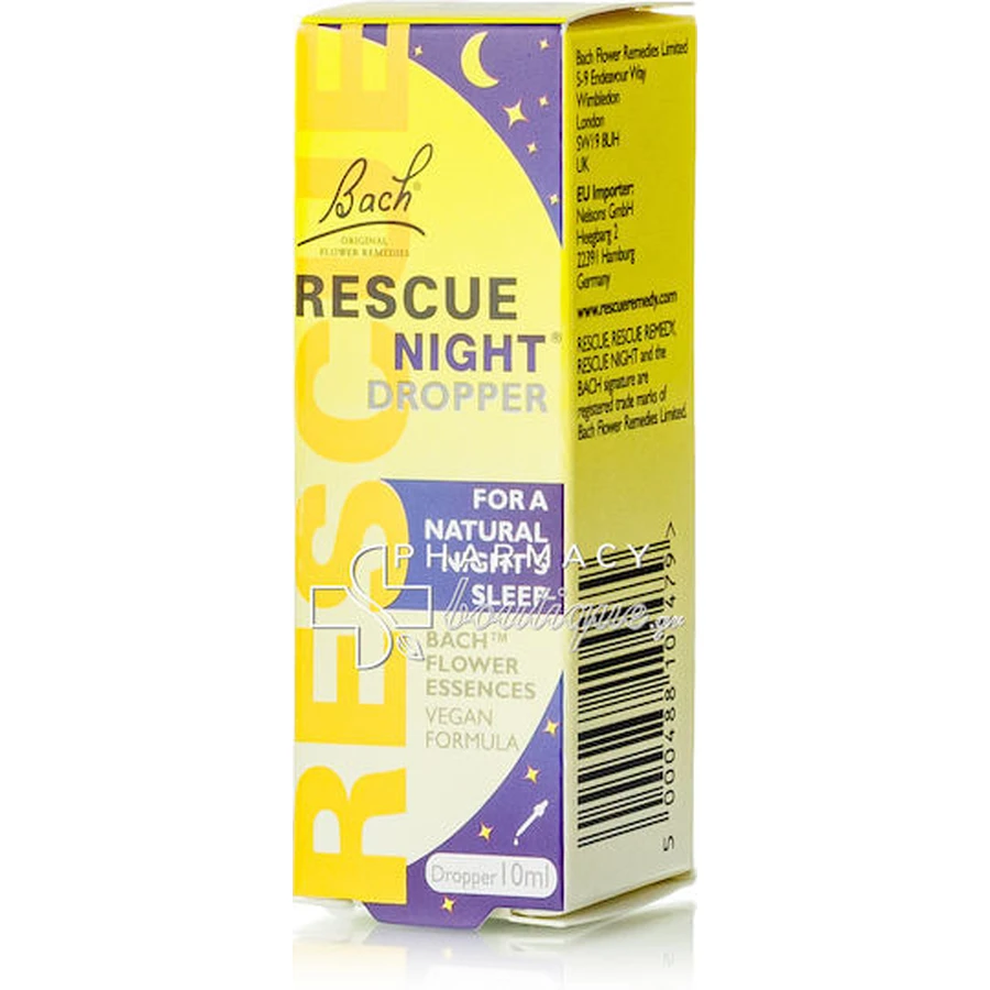 Bach Rescue Night Flower Essence in Drops for Relaxation 10ml