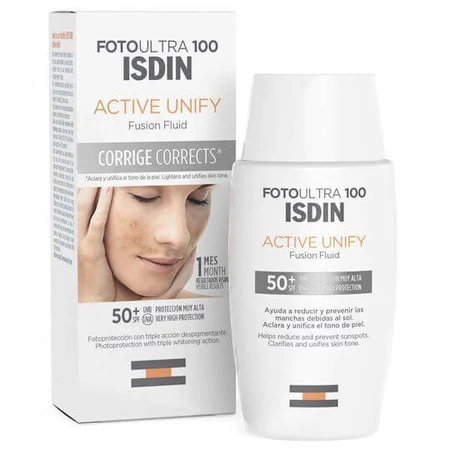 Isdin Photo Ultra Active Unify Fusion Fluid Sonnenschutz Gesichtscreme SPF50 50ml