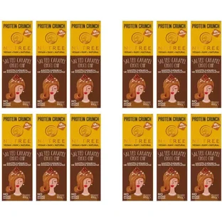 Nutree Barritas Crujientes con 32% Proteína y Sabor Caramelo Salado Choco Chip 12x60gr