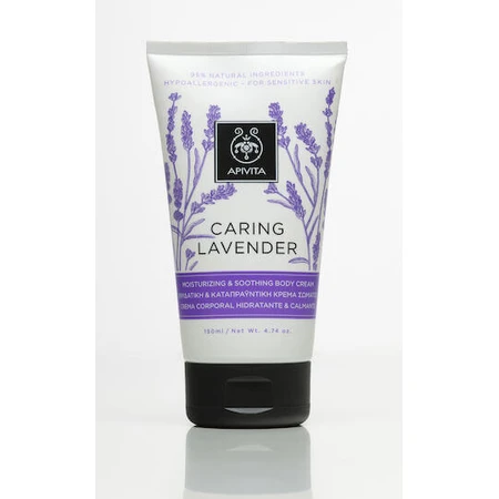 Apivita Caring Lavendel Caring Lavendel Feuchtigkeitscreme mit Lavendelduft für trockene und empfindliche Haut 150ml