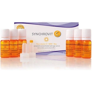 Synchroline Anti-Falten Gesichtsserum Synchrovit C mit Vitamin C zur Entgiftung und Aufhellung 6x5ml