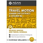 Agan Travel Motion Trockenextrakt aus Ingwer und Vitamin B6 gegen Übelkeit 10 Kräuterkapseln