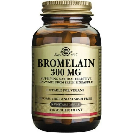Solgar Bromelina Sin Gluten 300mg 60 cápsulas vegetales
