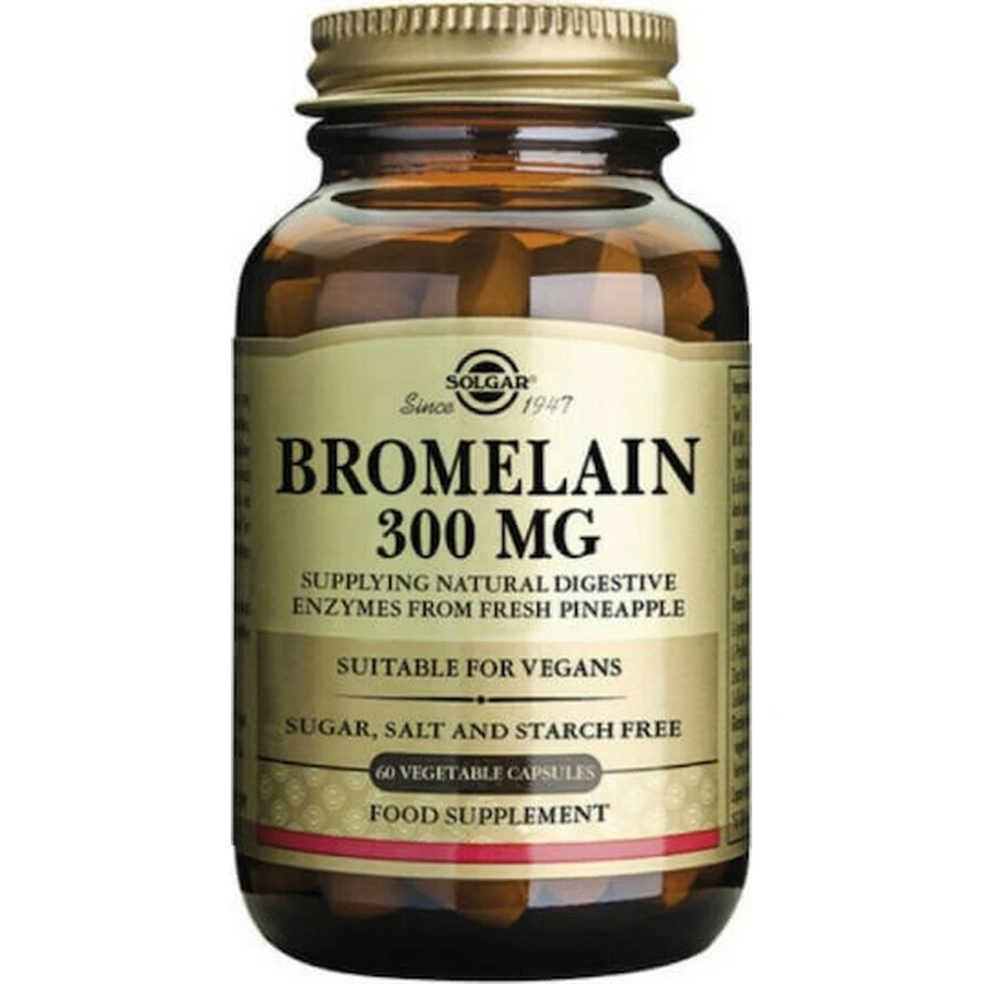 Solgar Bromelina Sin Gluten 300mg 60 cápsulas vegetales