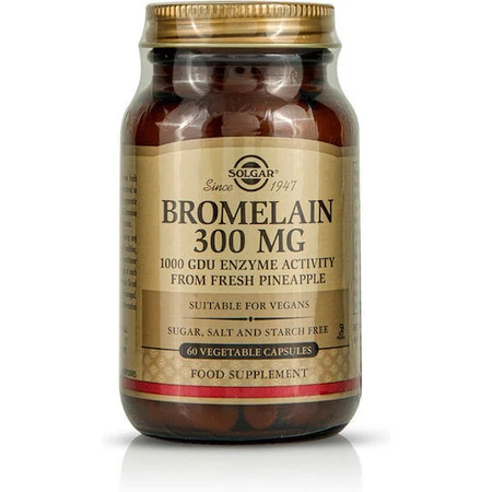 Solgar Bromelina Sin Gluten 300mg 60 cápsulas vegetales