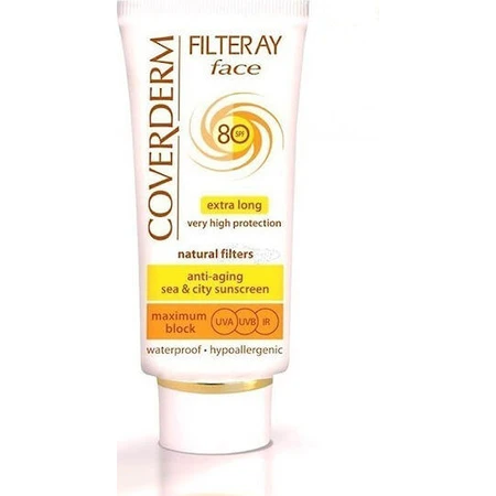 Coverderm Filteray Soft Brown Tinted Cream Coverderm Filteray Waterproof Sunscreen Cream For Face SPF80 With Pigment 50ml