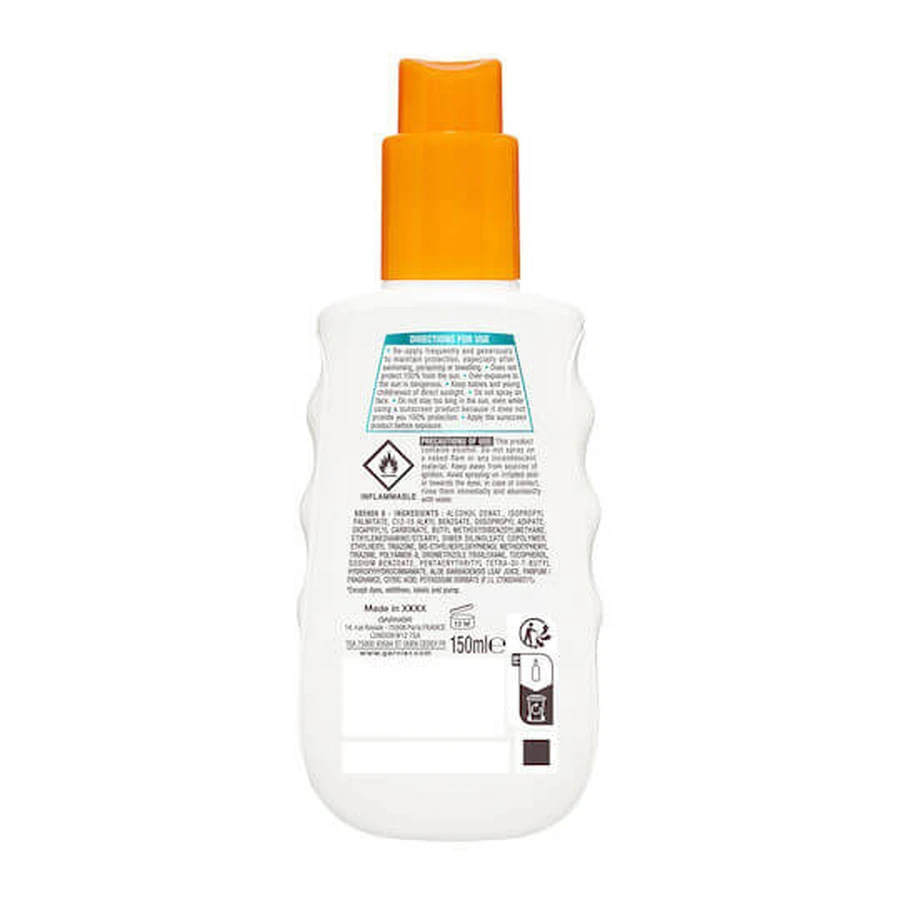 Garnier Invisible Protect Refresh Spray Protector Solar Rostro y Cuerpo SPF30 150ml