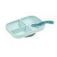 Silicone dining set, 2 pieces, Blue, Beaba