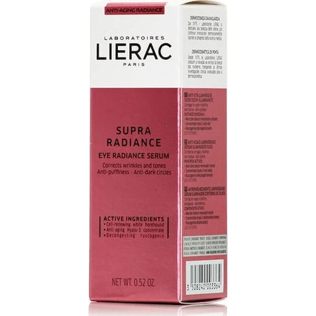 Lierac Supra Radiance Moisturizing and Anti-Aging Serum for Eyes, Wrinkles and Bags 15ml