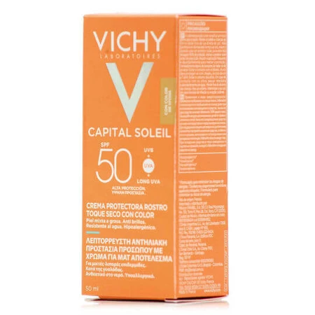 Vichy BB Matteerbare Dry Touch Waterbestendige Gezichtszonnecrème SPF50 met Pigment 50ml