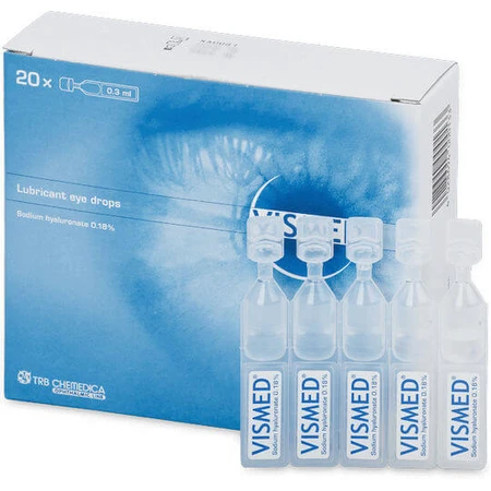 TRB Chemedica Vismed Gouttes oculaires à l'acide hyaluronique pour les yeux secs 20x0.3ml