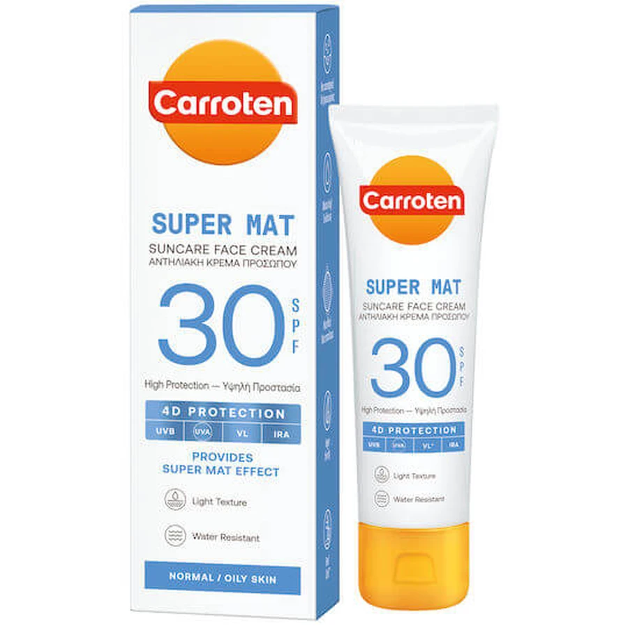 Carroten Super Mat Waterproof Sunscreen Face Cream SPF30 50ml