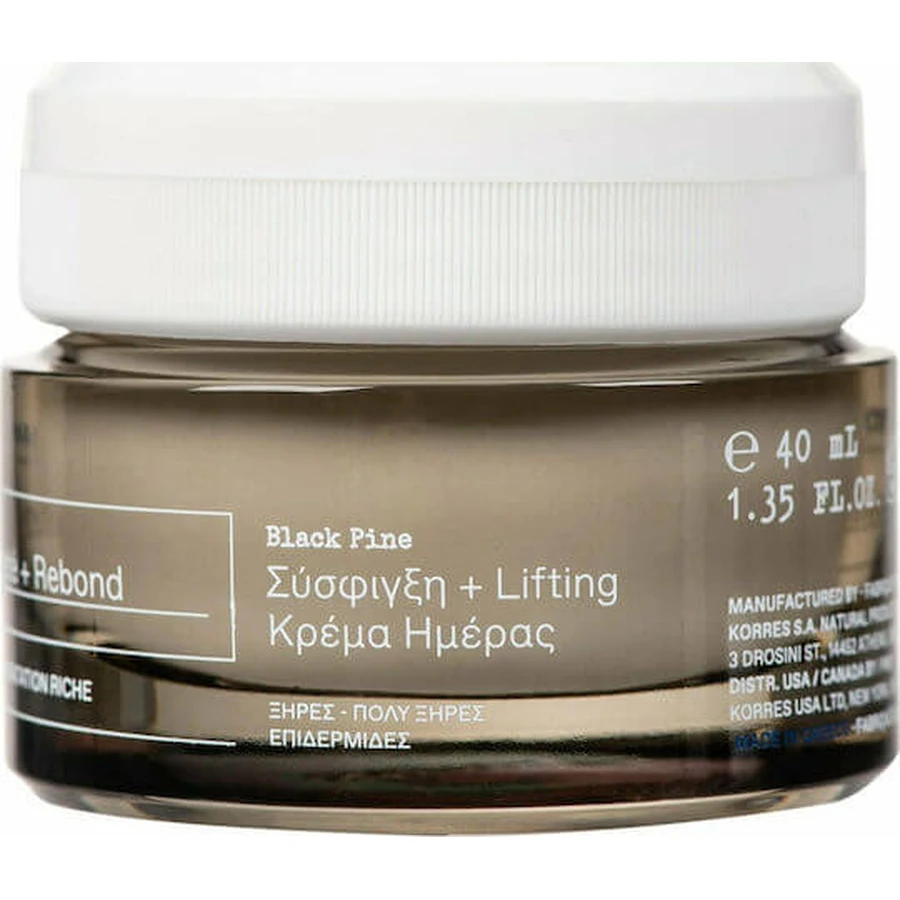 Korres Black Pine 4D Rich Moisturizing and Toning Day Face Cream with Collagen 40ml