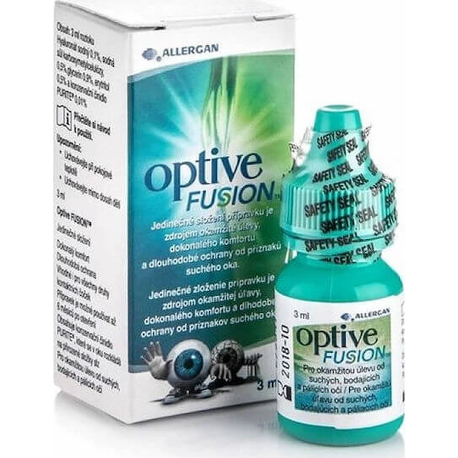 Allergan Optive Fusion Hyaluronsäure Augentropfen für trockene Augen 3ml