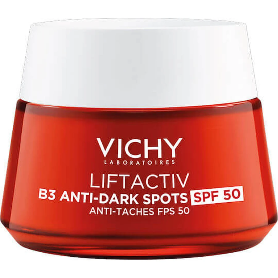Vichy Liftactiv B3 48h Anti Pigmentation Spots Day Cream avec SPF50 pour l'hydratation, l'anti-âge et les taches pigmentaires avec Acide Hyaluronique et Niacinamide 50ml
