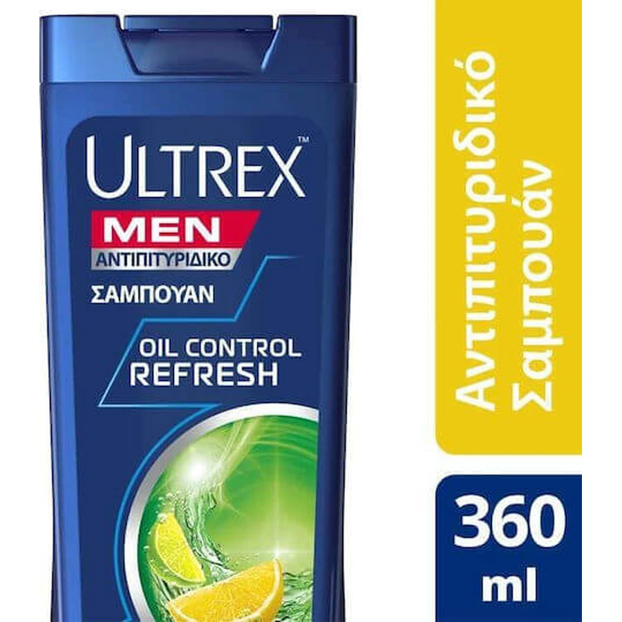 Ultrex Men Oil Control Champú anticaspa y anticaída para cabello graso 360ml