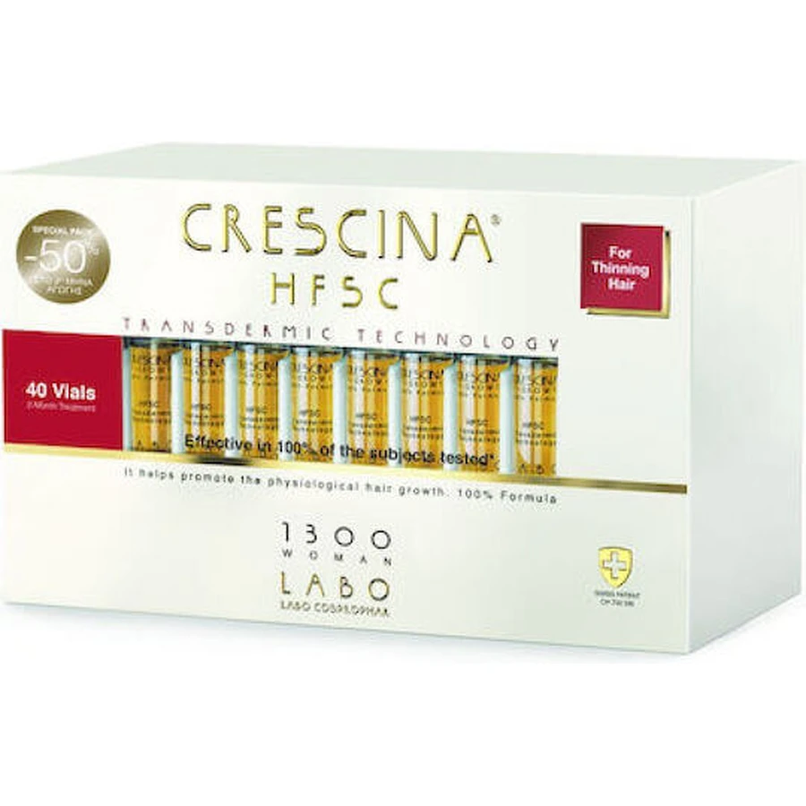 Labo Crescina Transdermic HFSC 1300 Hair ampoule contre la chute des cheveux pour les femmes 40x3.5ml