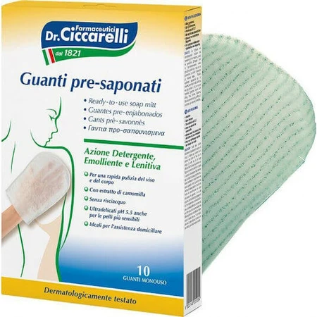 L'Officinale del Dottor Ciccarelli Pre-Soaped Gloves 10pcs