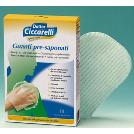 L'Officinale del Dottor Ciccarelli Pre-Soaped Gloves 10pcs