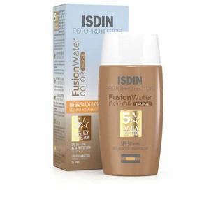 Isdin Photoprotector Fusion Water Sun Protection Face Cream SPF50 with Pigment Bronze 50ml