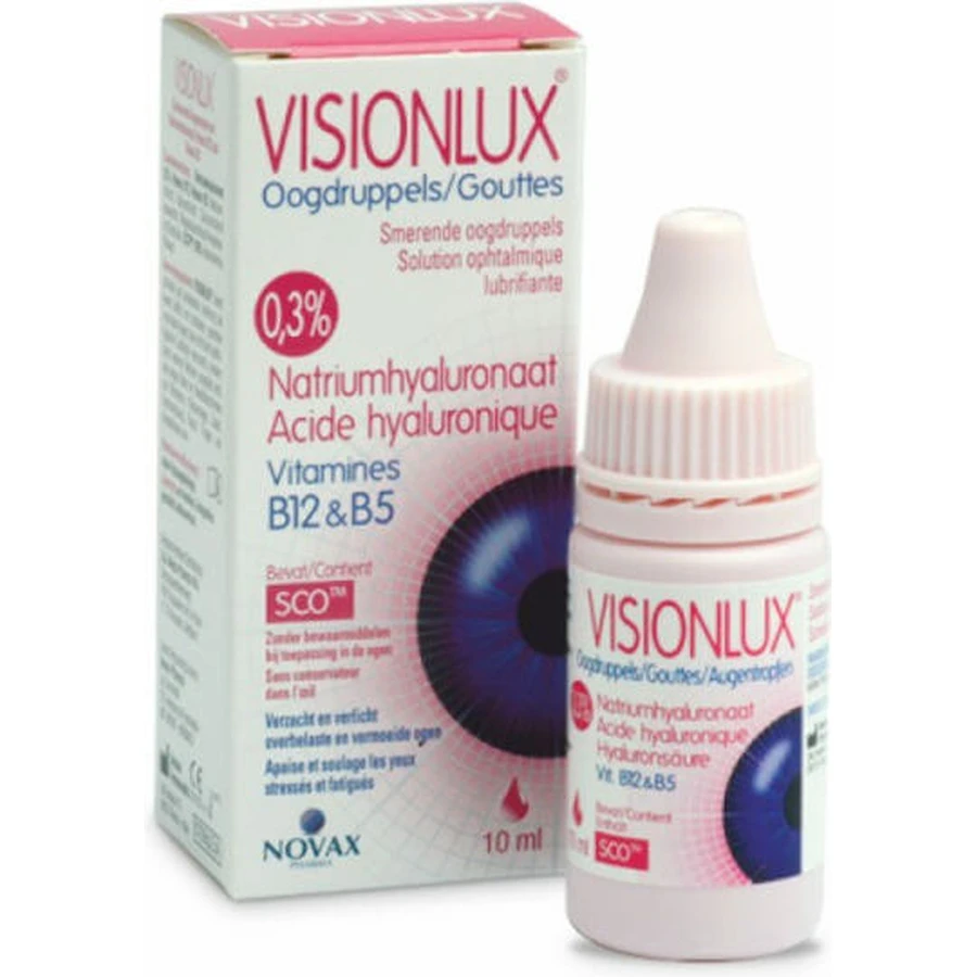 Novax Pharma Visionlux Hyaluronzuur Oogdruppels voor Droge Ogen 10ml