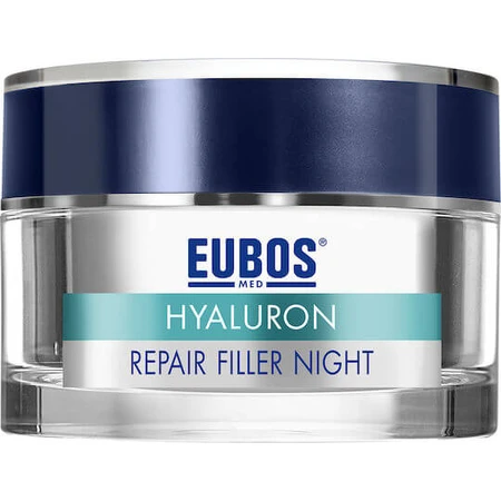 Eubos Hyaluron Repair Filler Feuchtigkeitsspendende, Anti-Ageing und straffende Nacht-Gesichtscreme mit Hyaluronsäure 50ml