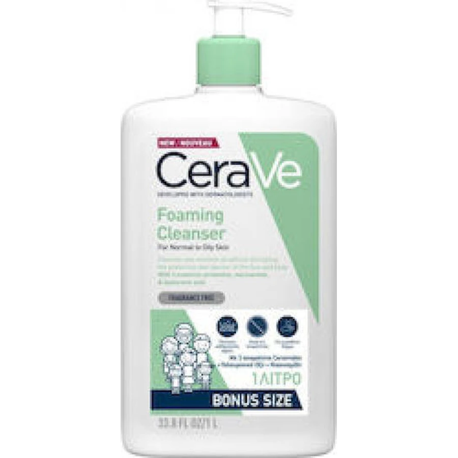 CeraVe Schäumendes Gel Normal bis ölig Körpergel mit Glycerin 1000ml