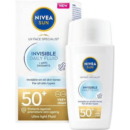 Nivea Invisible Daily Fluid Sun Protection Face Cream SPF50+ 40ml