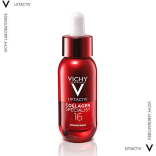 Vichy Liftactiv Collagen Specialist 16 Feuchtigkeitsspendendes und Anti-Ageing-Gesichtsserum mit Niacinamid und Peptiden zur Aufhellung und Tonisierung 30ml