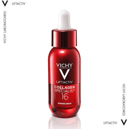 Vichy Liftactiv Collagen Specialist 16 Feuchtigkeitsspendendes und Anti-Ageing-Gesichtsserum mit Niacinamid und Peptiden zur Aufhellung und Tonisierung 30ml