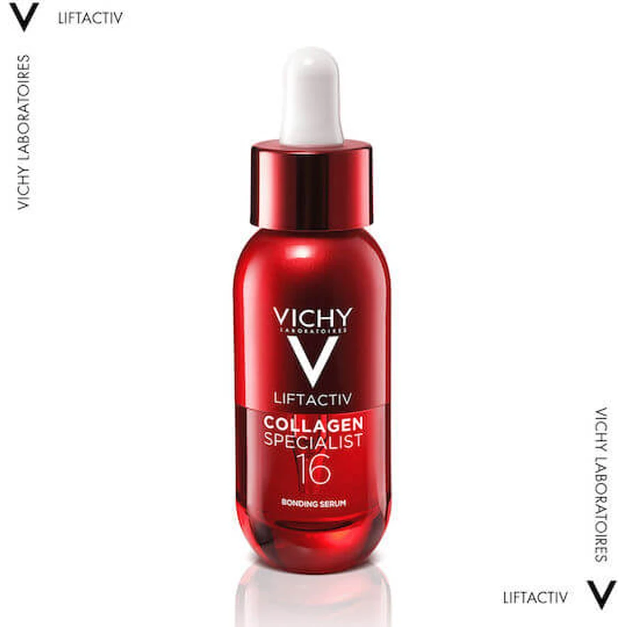 Vichy Liftactiv Collagen Specialist 16 Feuchtigkeitsspendendes und Anti-Ageing-Gesichtsserum mit Niacinamid und Peptiden zur Aufhellung und Tonisierung 30ml