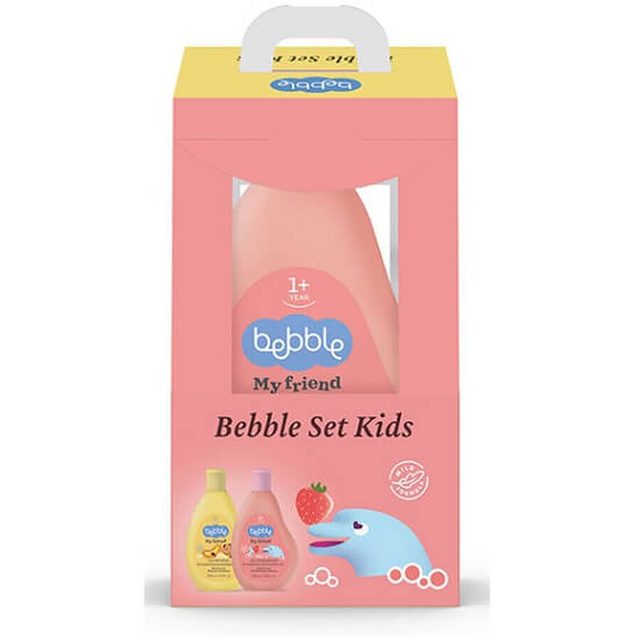 Set Kids Shampoo and Shower Gel with Strawberry and Banana, 2x250 ml, Bebble