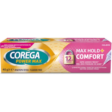 Corega Max Hold+Comfort Crema Retención Prótesis 40gr
