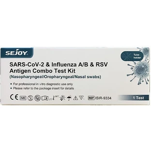 Sejoy SARS-CoV-2 & Influenza A+B & RSV 1 pc Autodiagnostic rapide avec échantillon nasal