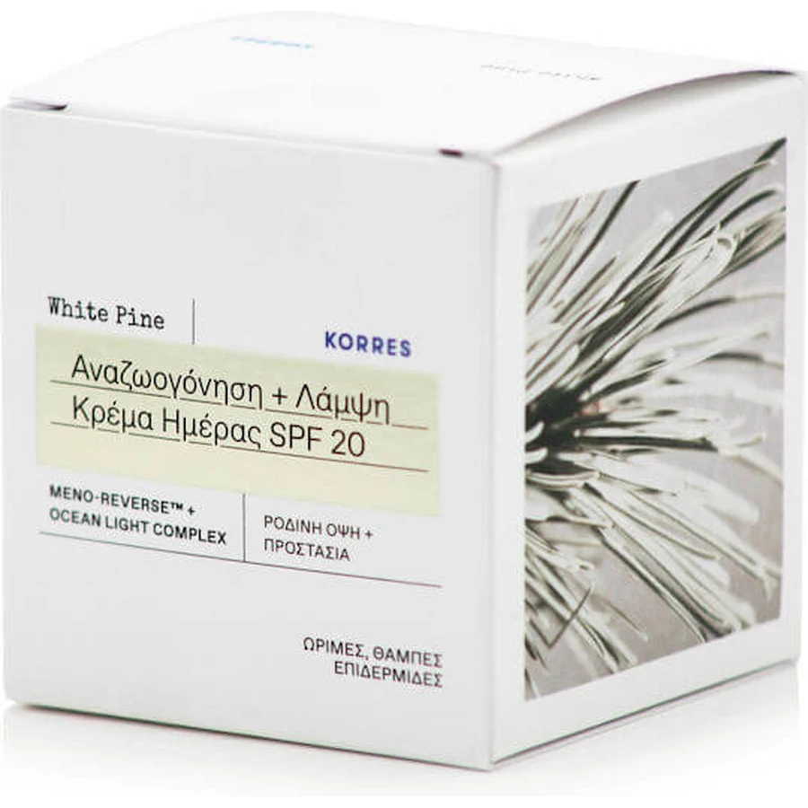 Korres White Pine Moisturising Day Face Cream with SPF20 and Peptide 40ml