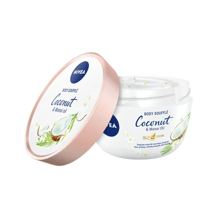 Nivea Body Mousse Mousse hydratante pour le corps au parfum de noix de coco pour les peaux sèches 200ml