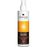 Messinian Spa 2 in 1 schützende und feuchtigkeitsspendende Joghurt und Karotte 2 in 1 Sonnencreme Gesicht und Körper Sonnencreme SPF50 250ml Spray 250ml