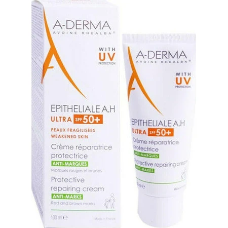 A-Derma Epitheliale A.H. Duo Gezichtsregenererende Dagcrème met SPF50 Tegen Onzuiverheden met Hyaluronzuur 100ml
