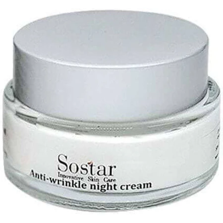 Sostar Schinelia Anti-Falten Nachtcreme für das Gesicht mit Kernel Mastix und Bio-Olivenöl mit Hyaluronsäure 50ml