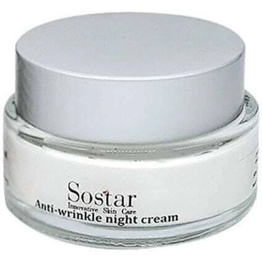 Sostar Schinelia Anti-Falten Nachtcreme für das Gesicht mit Kernel Mastix und Bio-Olivenöl mit Hyaluronsäure 50ml
